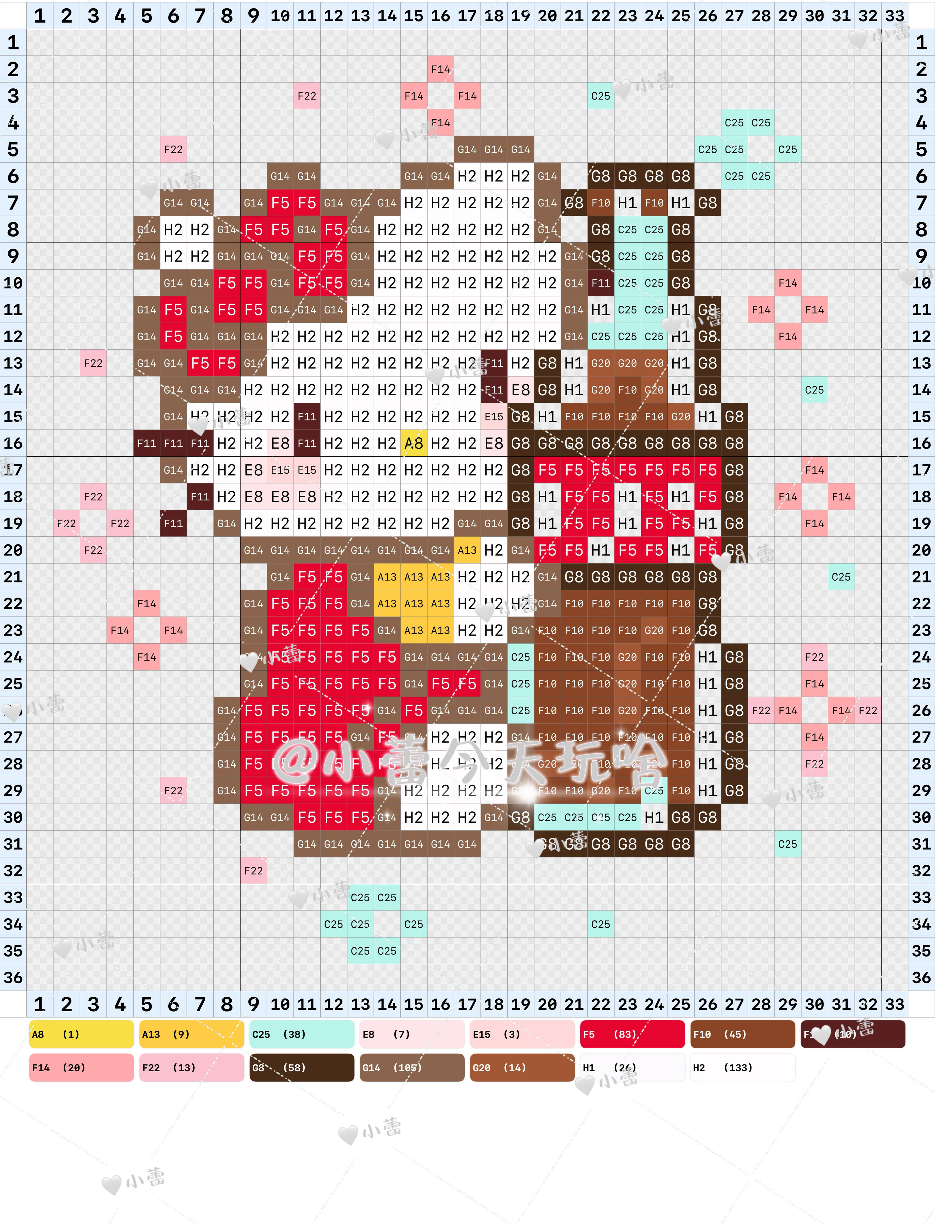 hellokitty拼豆图纸可自取第1574张,简单又好看,可保存 hellokitty拼豆图纸可自取第1574张,简单又好看,可保存