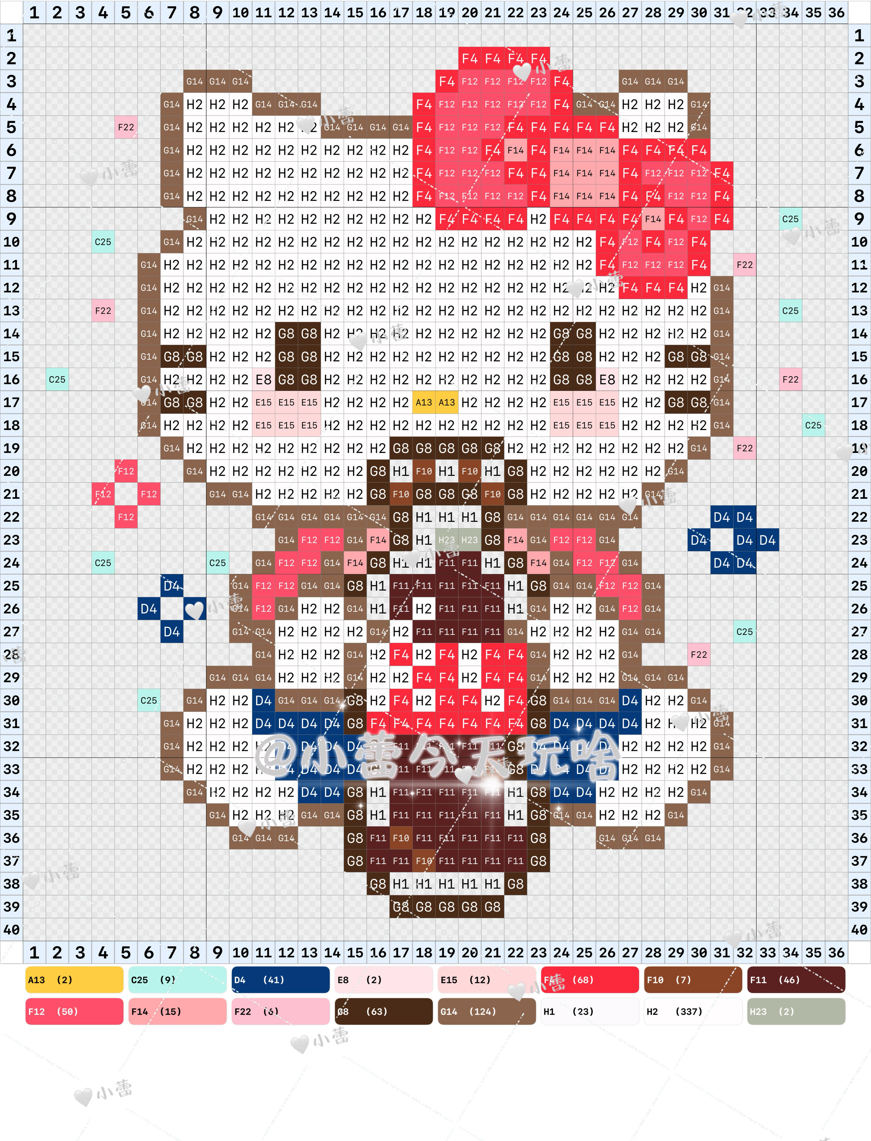 hellokitty拼豆图纸可自取第1575张,简单又好看,可保存 hellokitty拼豆图纸可自取第1575张,简单又好看,可保存