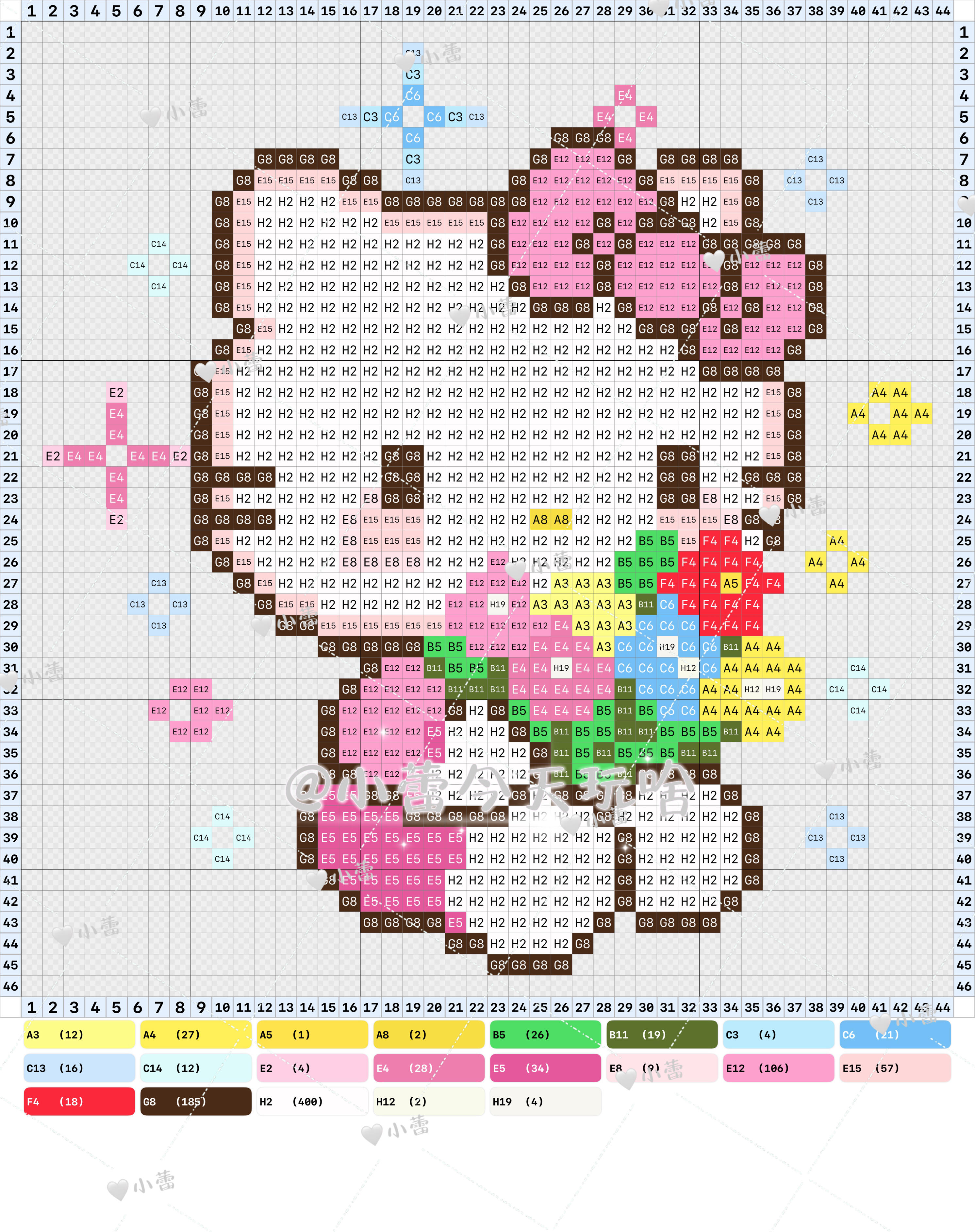 hellokitty拼豆图纸可自取第1577张,简单又好看,可保存 hellokitty拼豆图纸可自取第1577张,简单又好看,可保存