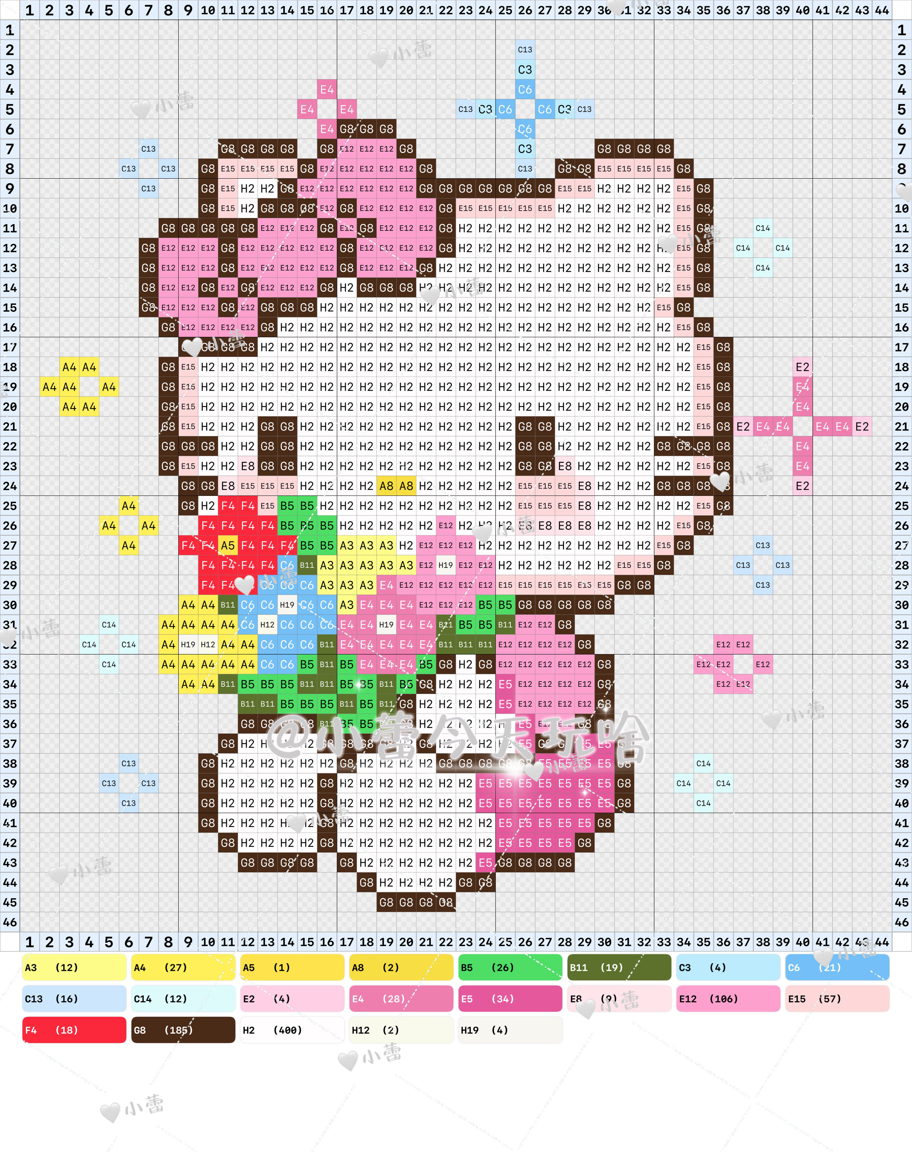 hellokitty拼豆图纸可自取第1578张,简单又好看,可保存 hellokitty拼豆图纸可自取第1578张,简单又好看,可保存