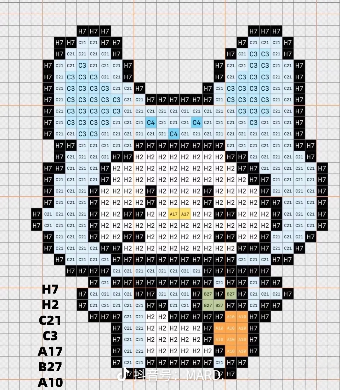 hellokitty拼豆图纸可自取第1730张,简单又好看,可保存 hellokitty拼豆图纸可自取第1730张,简单又好看,可保存