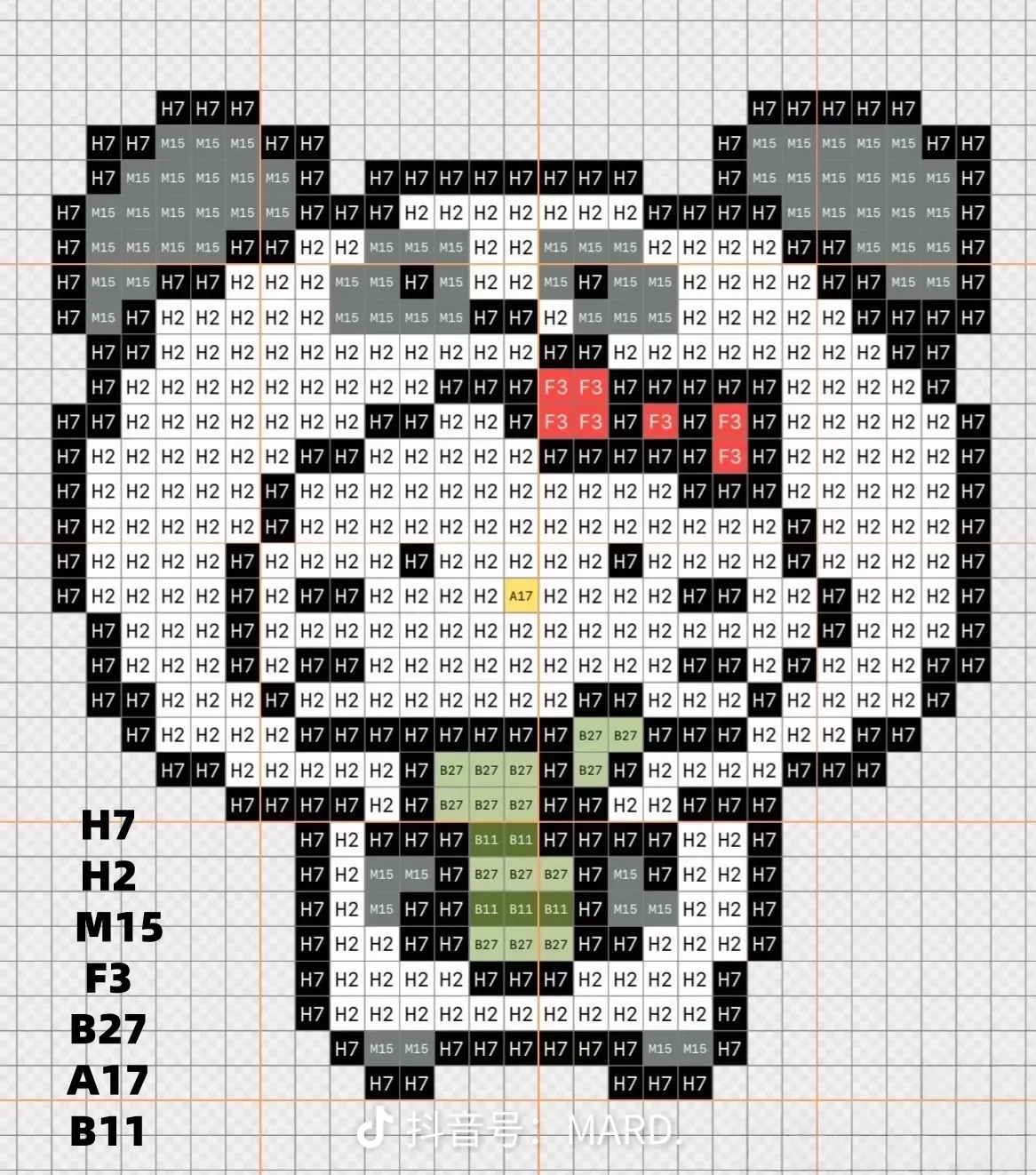 hellokitty拼豆图纸可自取第1732张,简单又好看,可保存 hellokitty拼豆图纸可自取第1732张,简单又好看,可保存