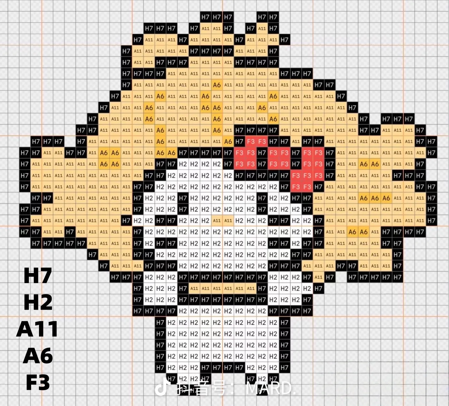 hellokitty拼豆图纸可自取第1734张,简单又好看,可保存 hellokitty拼豆图纸可自取第1734张,简单又好看,可保存