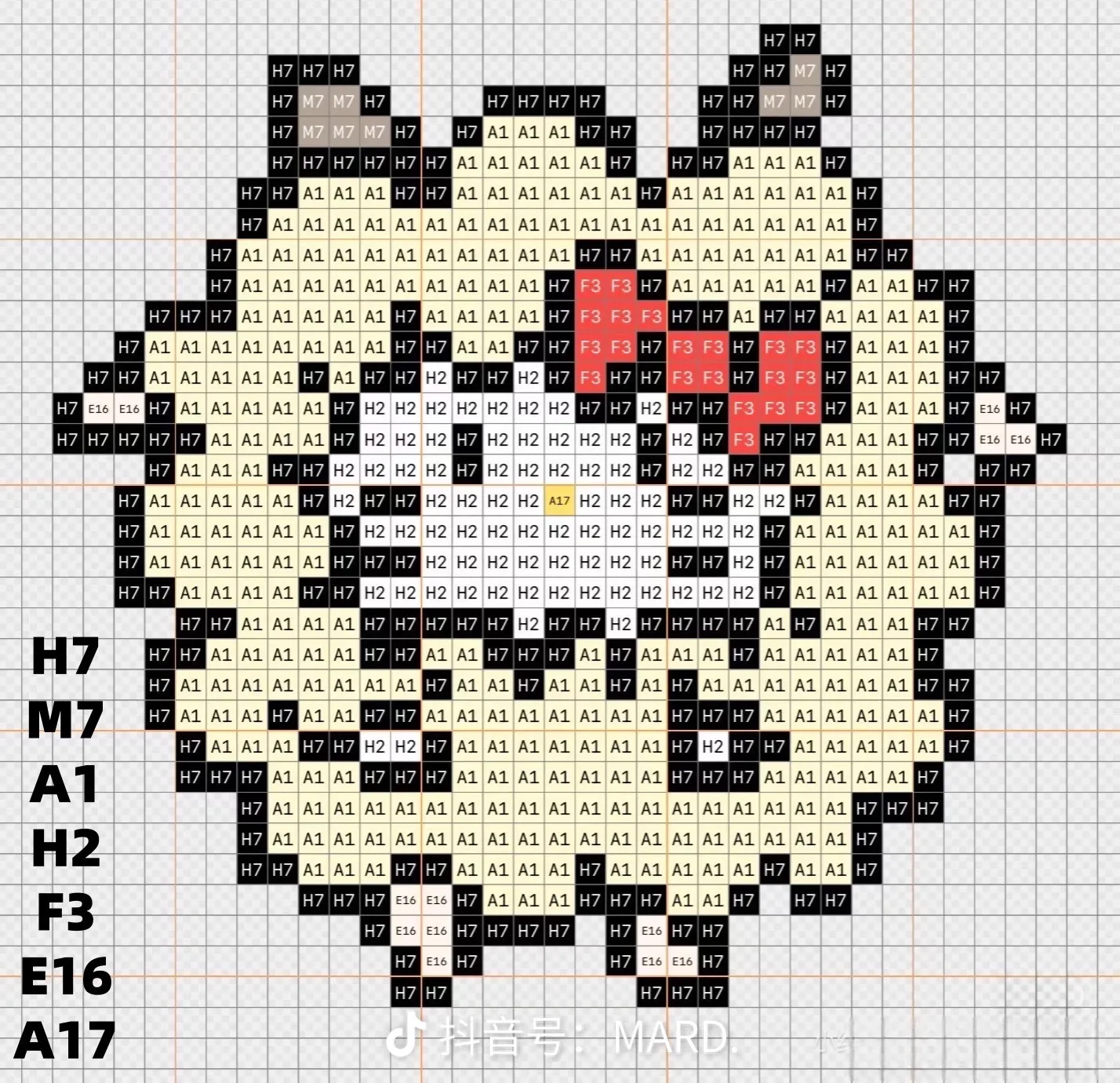 hellokitty拼豆图纸可自取第1736张,简单又好看,可保存 hellokitty拼豆图纸可自取第1736张,简单又好看,可保存