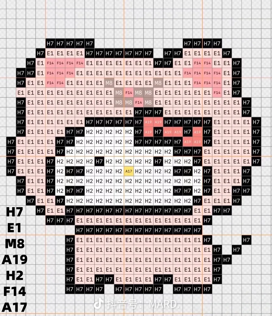 hellokitty拼豆图纸可自取第1737张,简单又好看,可保存 hellokitty拼豆图纸可自取第1737张,简单又好看,可保存