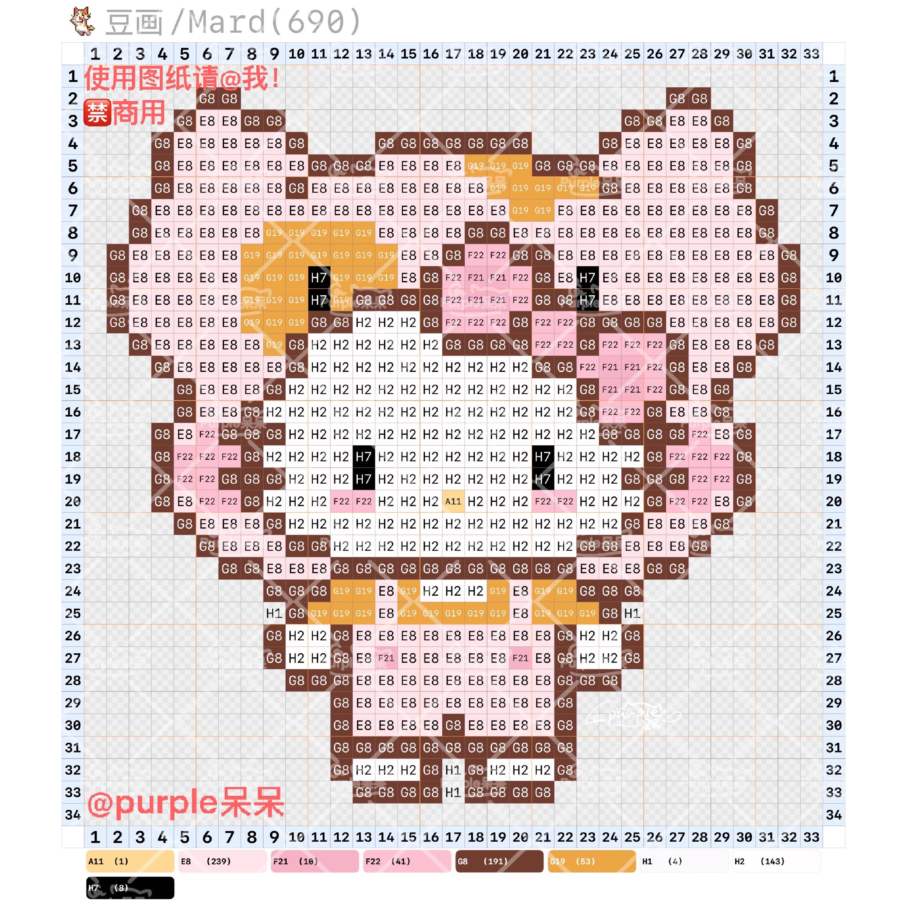 hellokitty拼豆图纸可自取第1785张,简单又好看,可保存 hellokitty拼豆图纸可自取第1785张,简单又好看,可保存