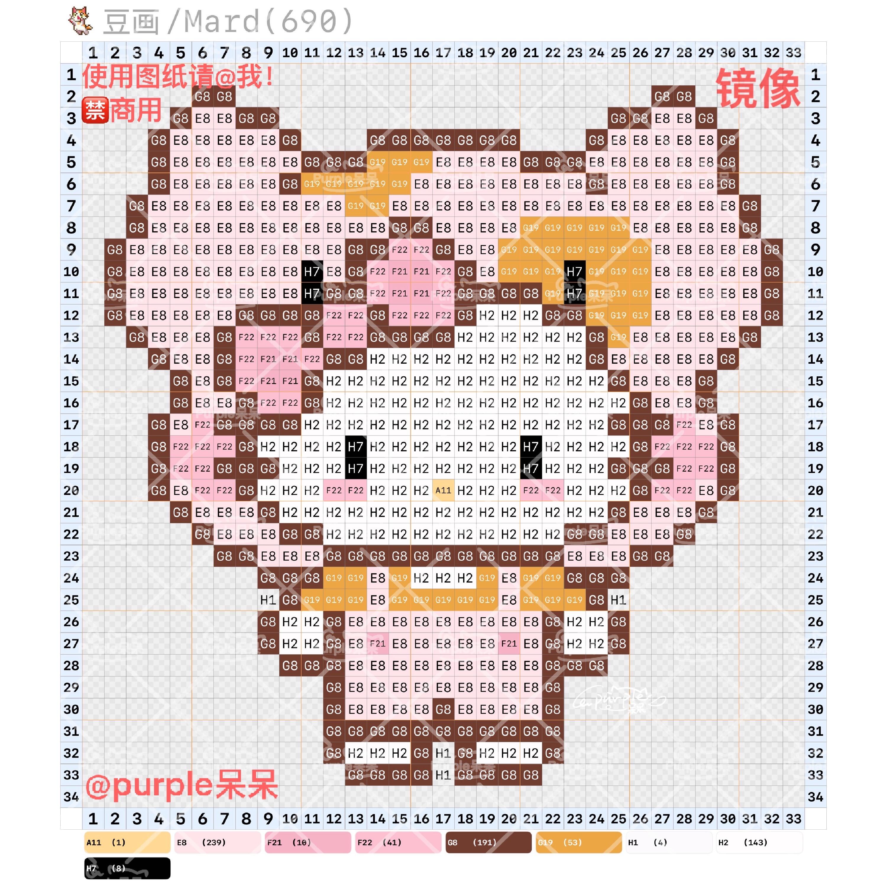 hellokitty拼豆图纸可自取第1787张,简单又好看,可保存 hellokitty拼豆图纸可自取第1787张,简单又好看,可保存
