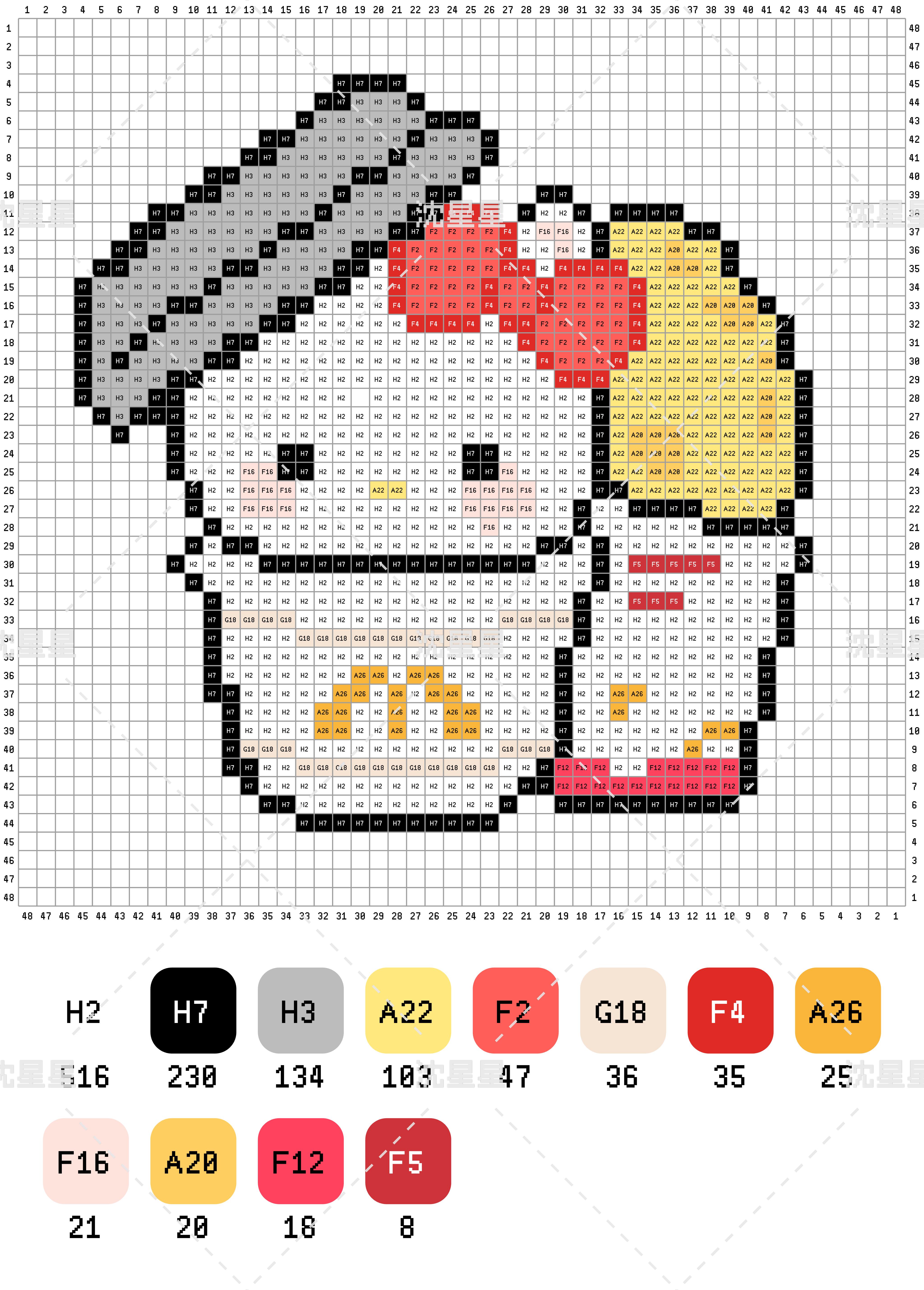 hellokitty拼豆图纸可自取第1788张,简单又好看,可保存 hellokitty拼豆图纸可自取第1788张,简单又好看,可保存