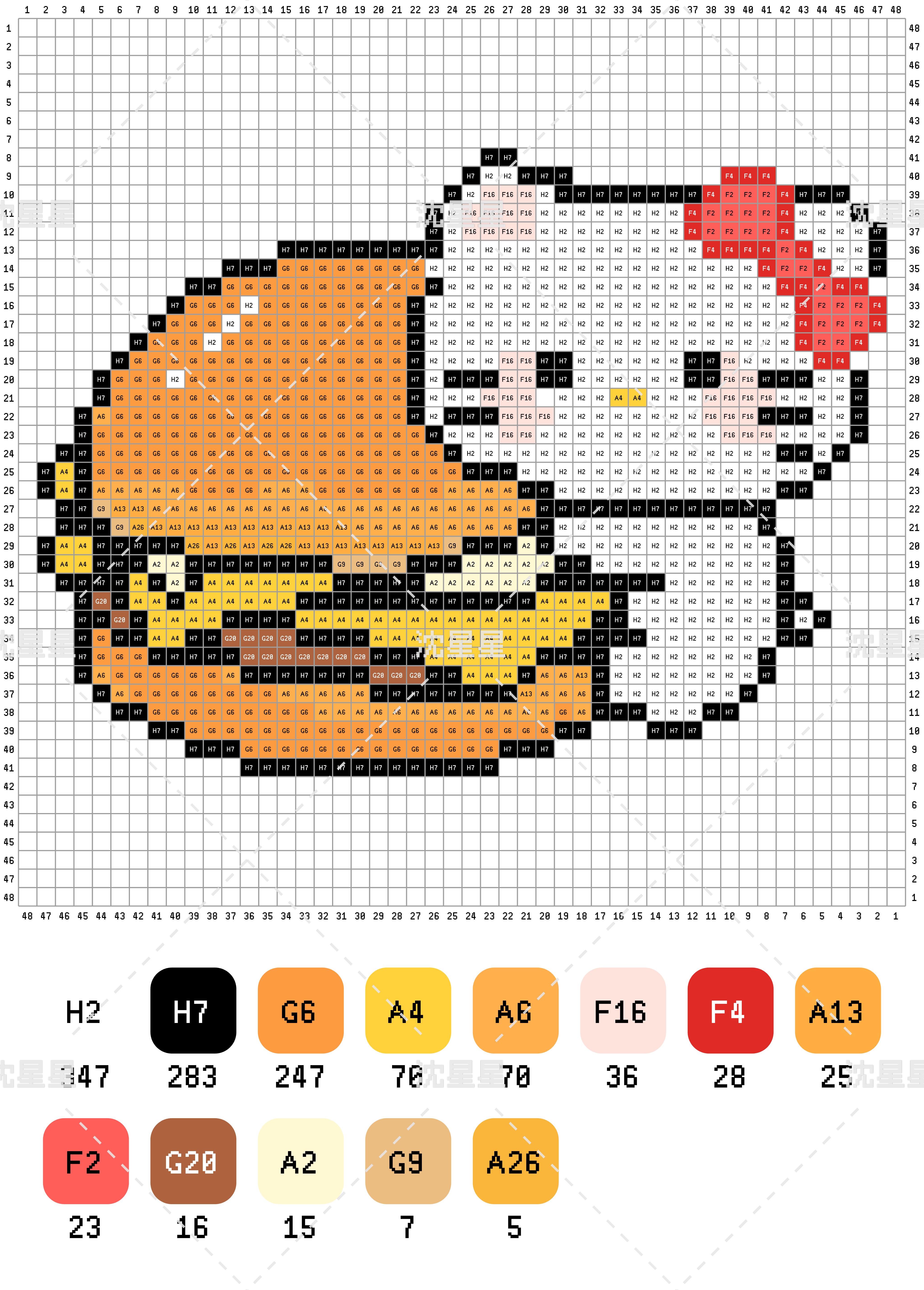hellokitty拼豆图纸可自取第1792张,简单又好看,可保存 hellokitty拼豆图纸可自取第1792张,简单又好看,可保存