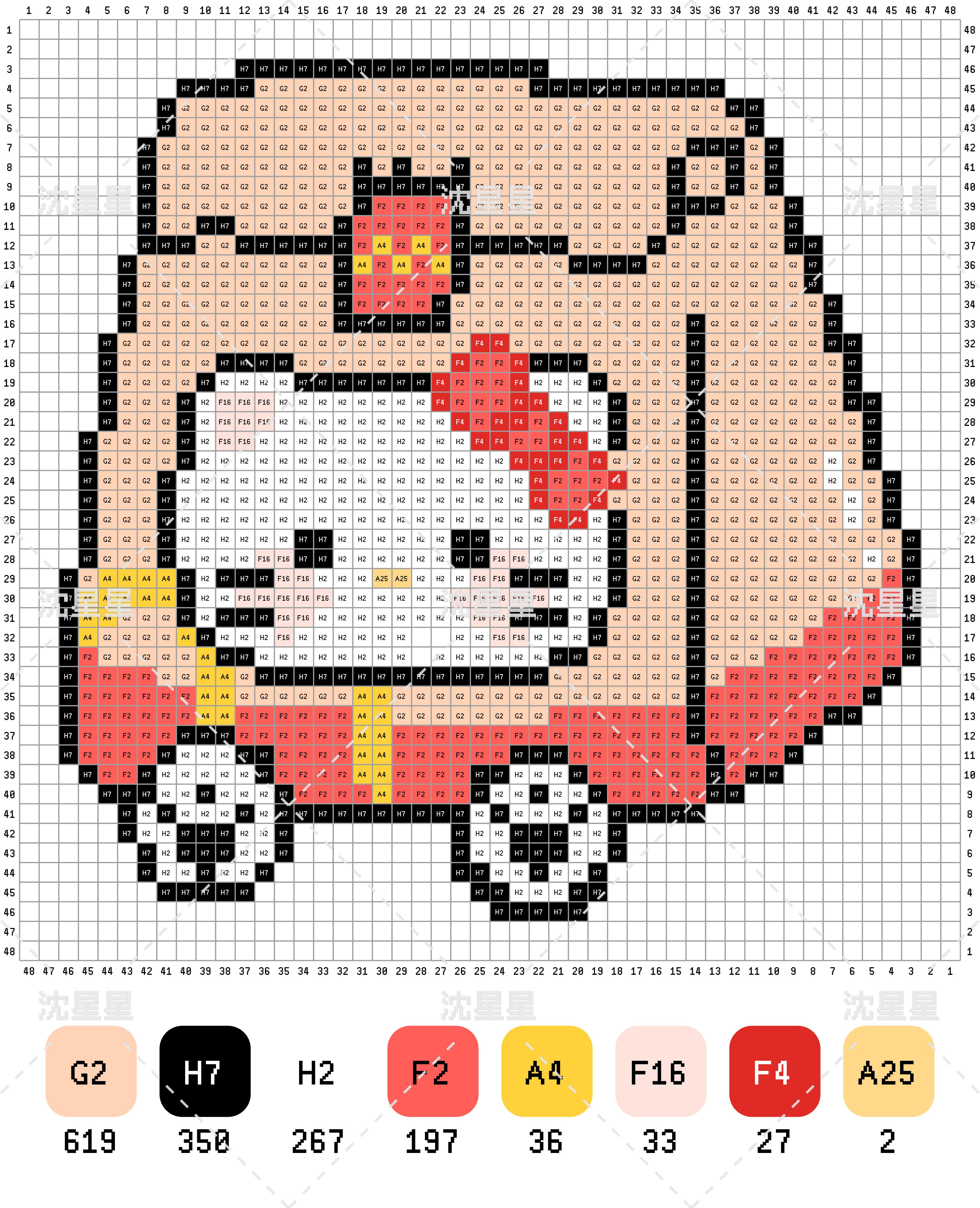 hellokitty拼豆图纸可自取第1795张,简单又好看,可保存 hellokitty拼豆图纸可自取第1795张,简单又好看,可保存