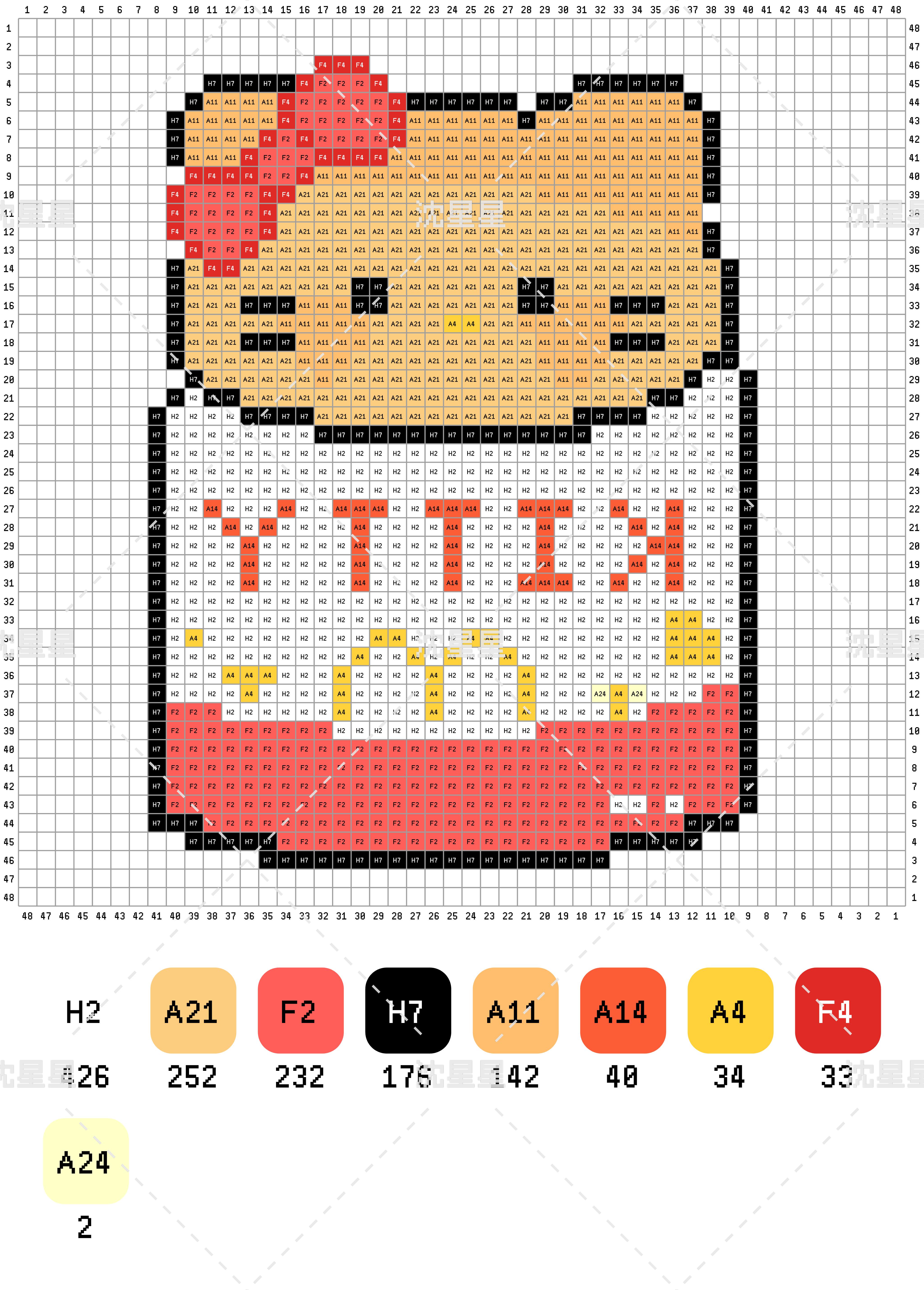 hellokitty拼豆图纸可自取第1800张,简单又好看,可保存 hellokitty拼豆图纸可自取第1800张,简单又好看,可保存