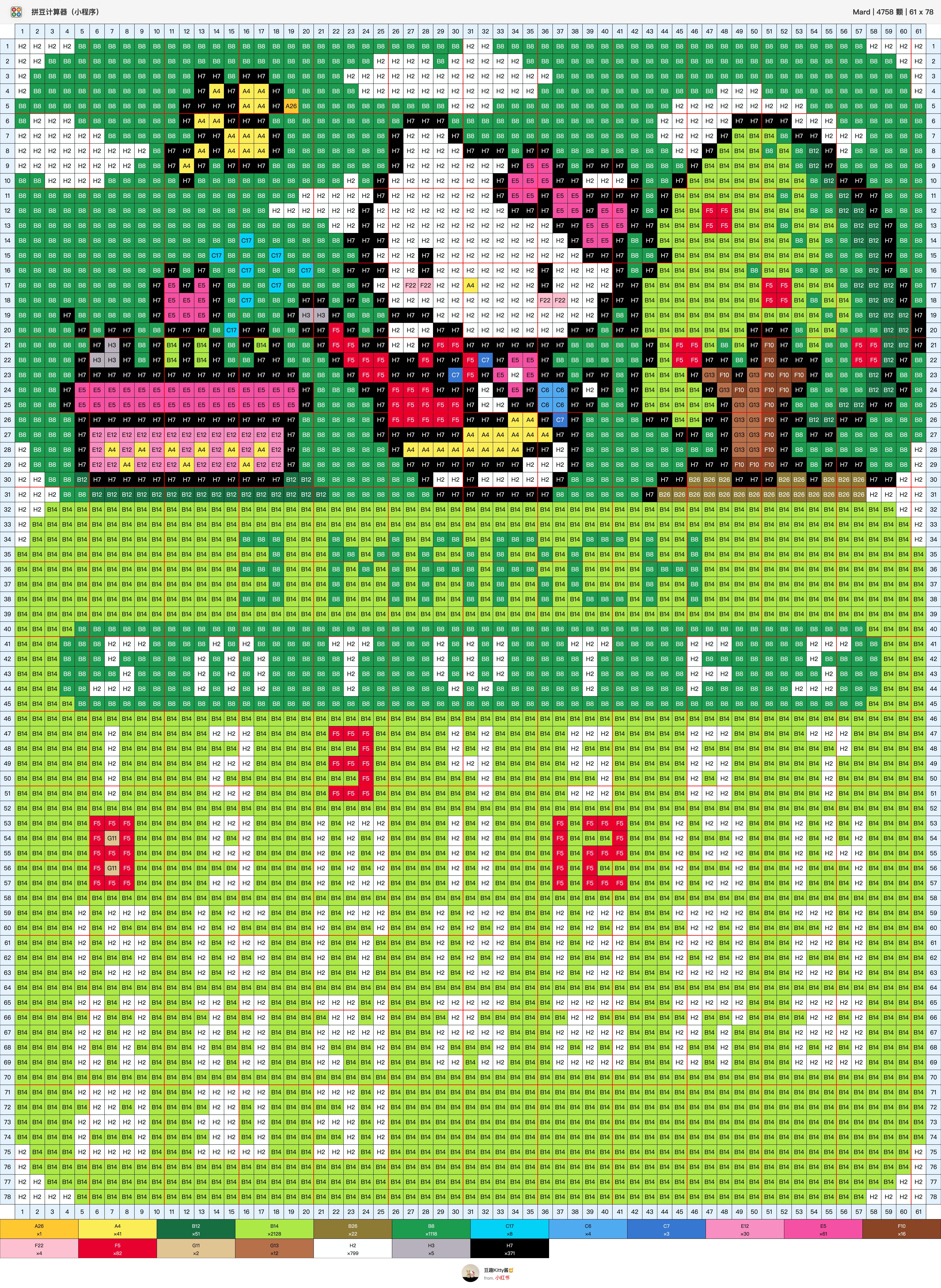 hellokitty拼豆图纸可自取第4张,简单又好看,可保存 hellokitty拼豆图纸可自取第4张,简单又好看,可保存