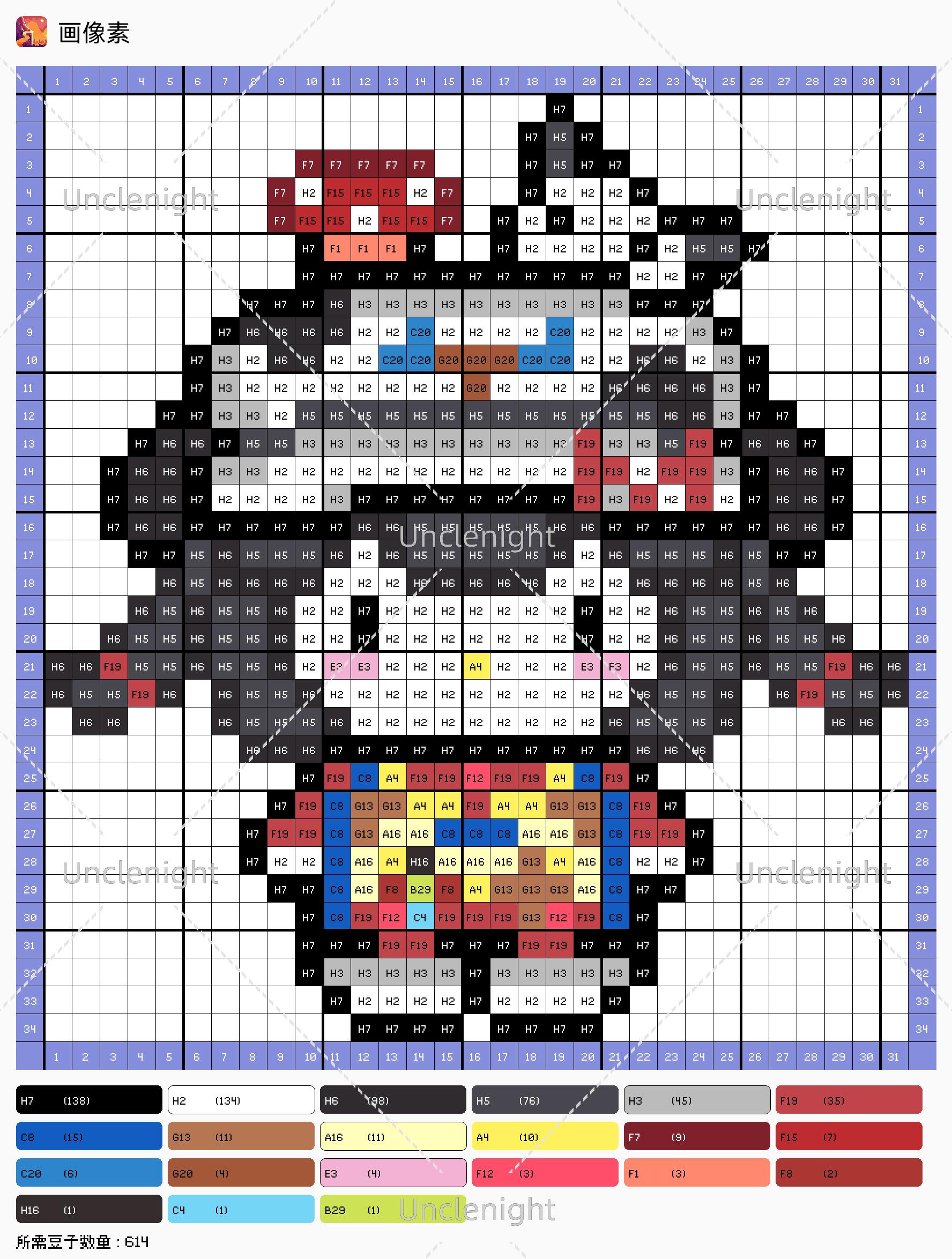 hellokitty拼豆图纸可自取第295张,简单又好看,可保存 hellokitty拼豆图纸可自取第295张,简单又好看,可保存