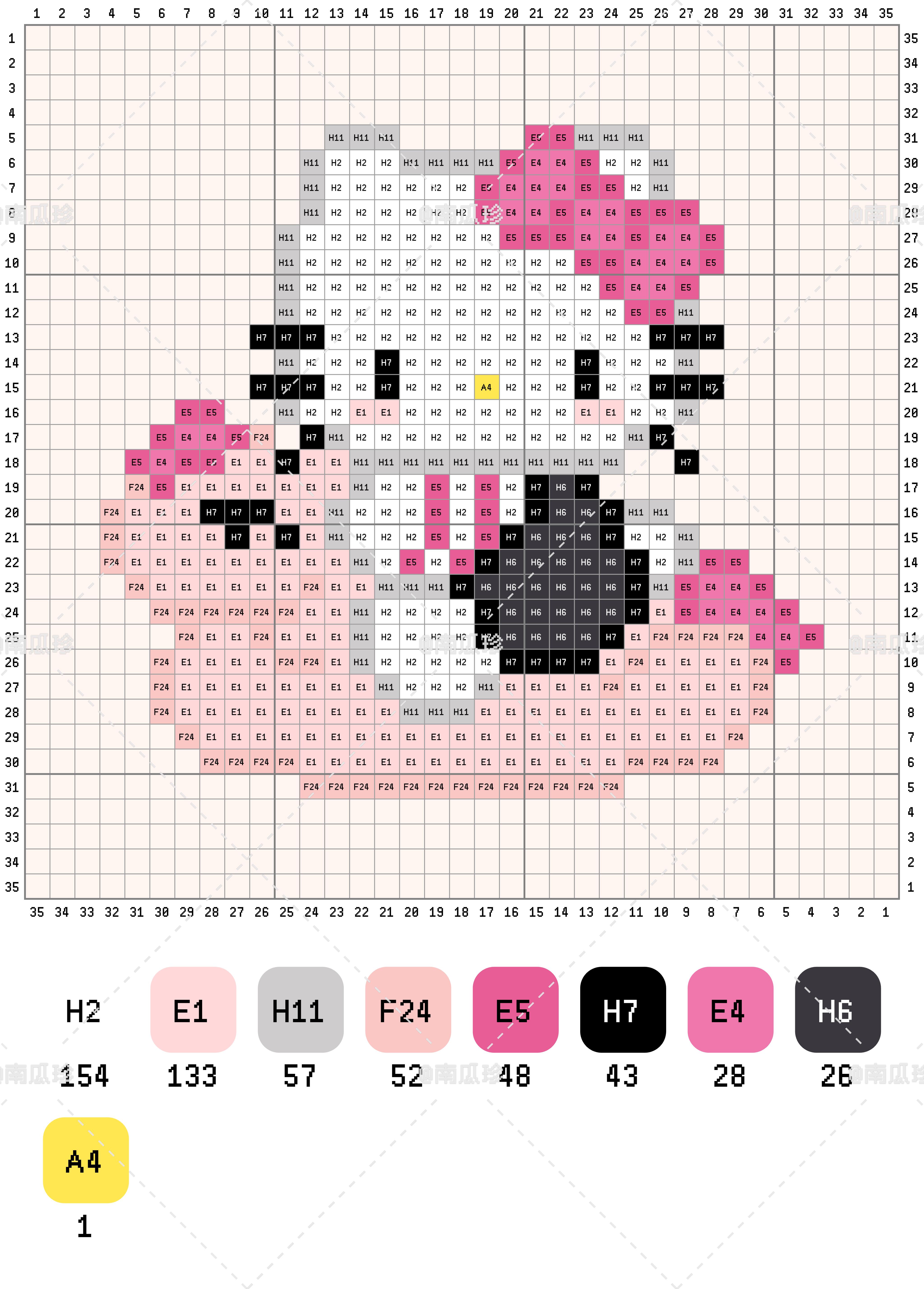 hellokitty拼豆图纸可自取第333张,简单又好看,可保存 hellokitty拼豆图纸可自取第333张,简单又好看,可保存