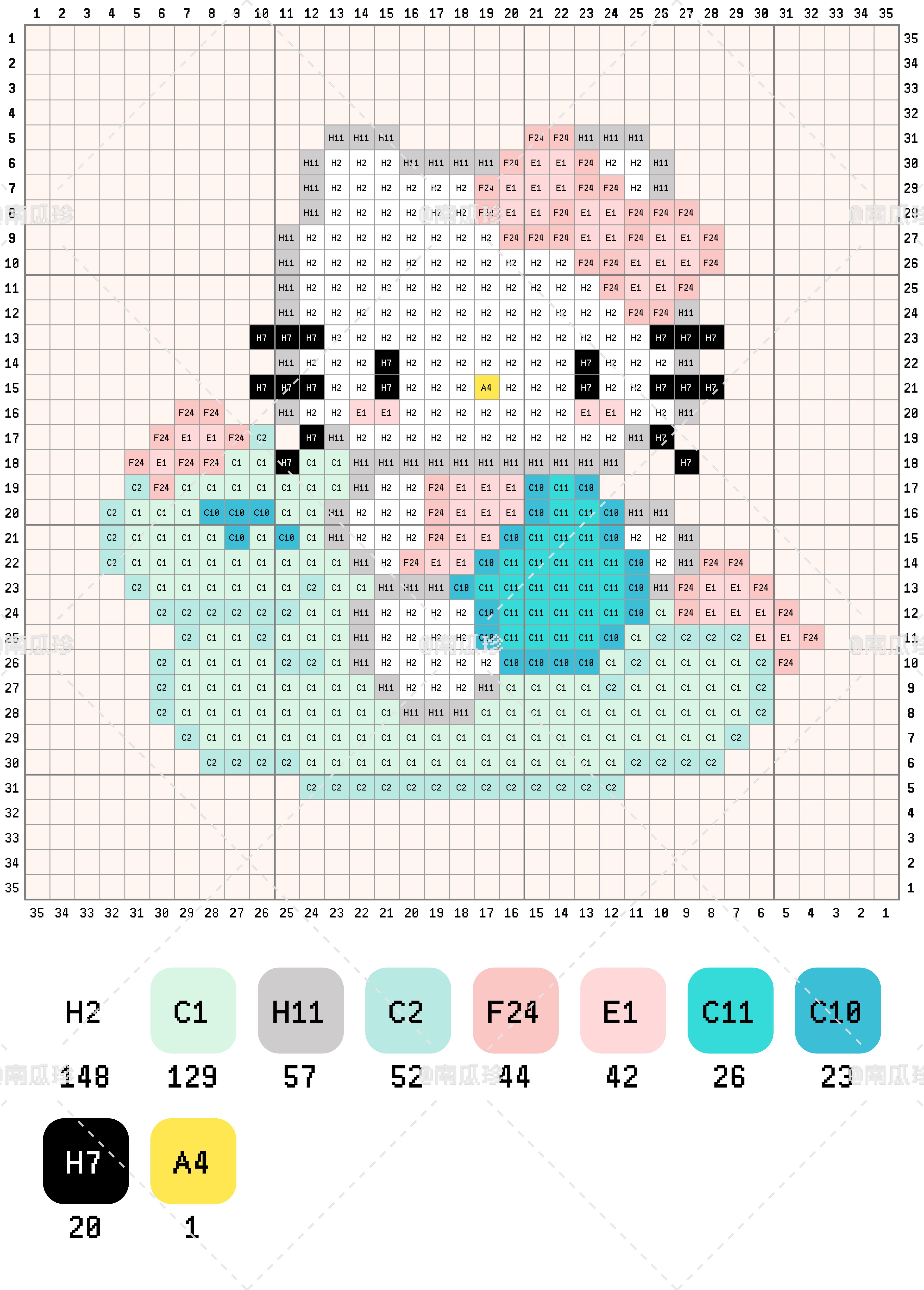 hellokitty拼豆图纸可自取第334张,简单又好看,可保存 hellokitty拼豆图纸可自取第334张,简单又好看,可保存