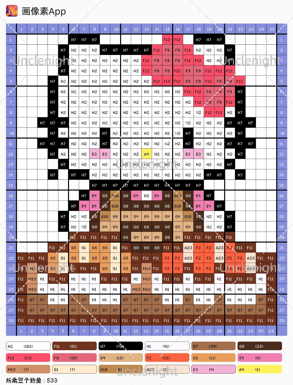 hellokitty拼豆图纸可自取第347张,简单又好看,可保存 hellokitty拼豆图纸可自取第347张,简单又好看,可保存