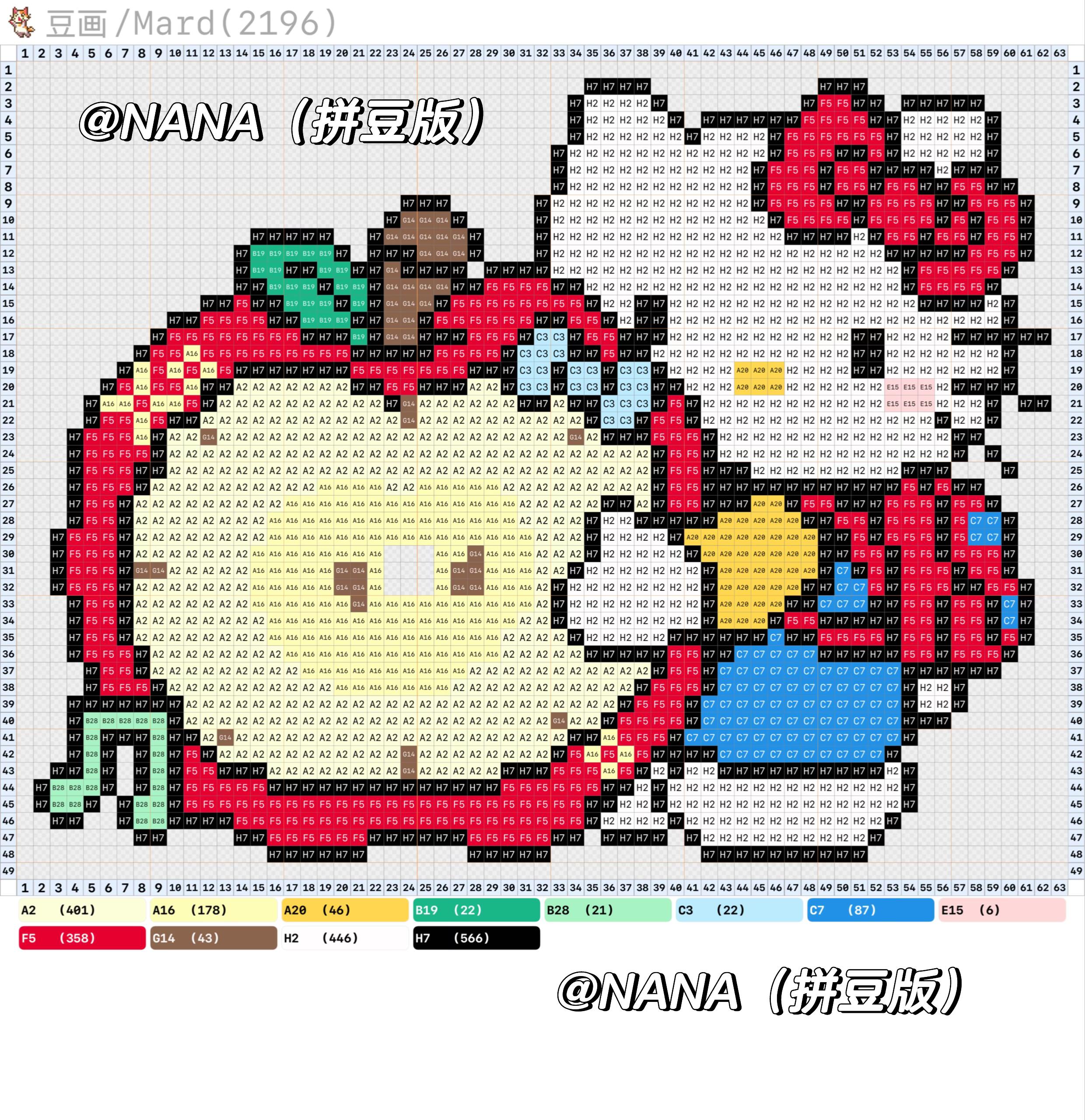 hellokitty拼豆图纸可自取第163张,简单又好看,可保存 hellokitty拼豆图纸可自取第163张,简单又好看,可保存