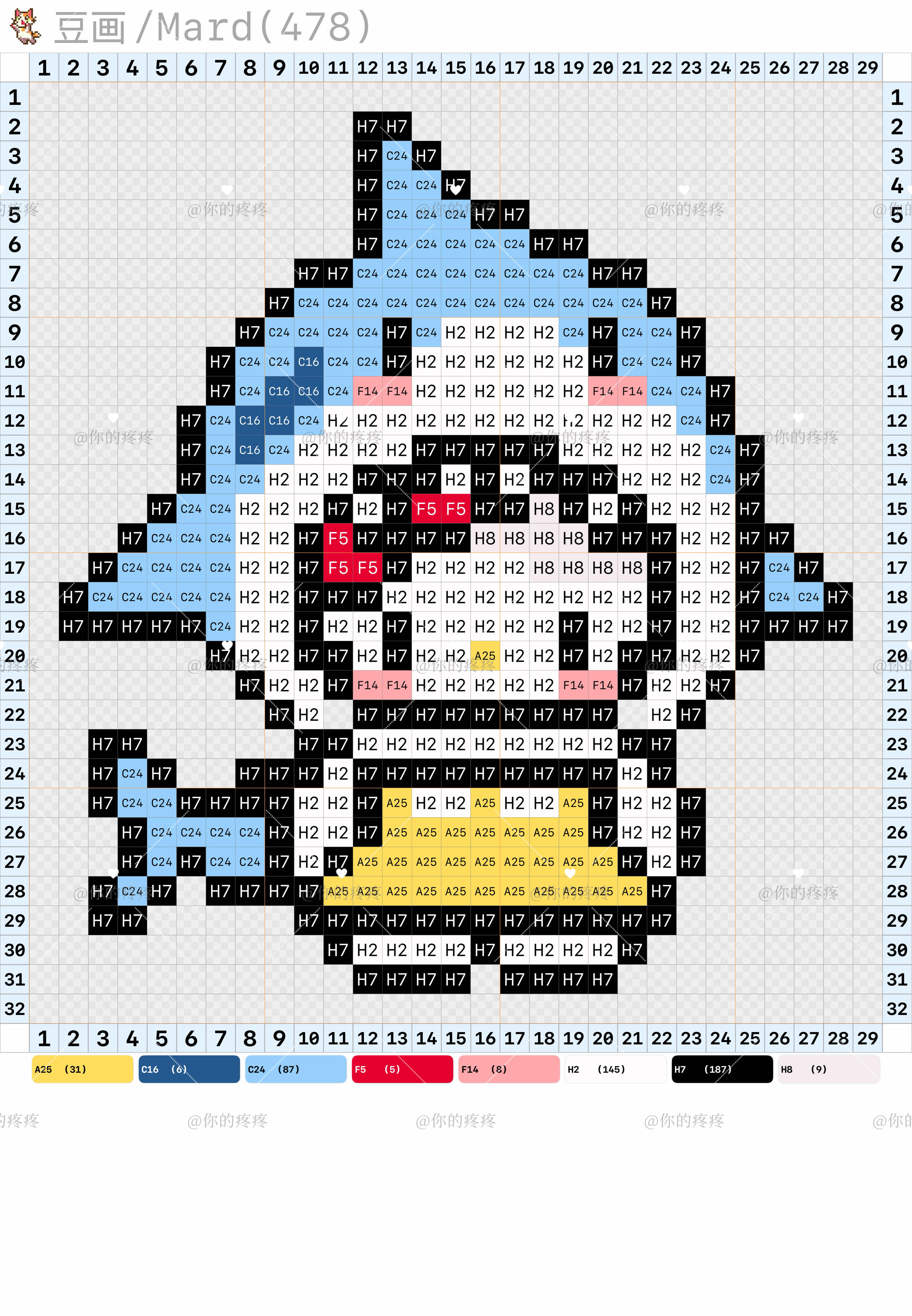 hellokitty拼豆图纸可自取第189张,简单又好看,可保存 hellokitty拼豆图纸可自取第189张,简单又好看,可保存