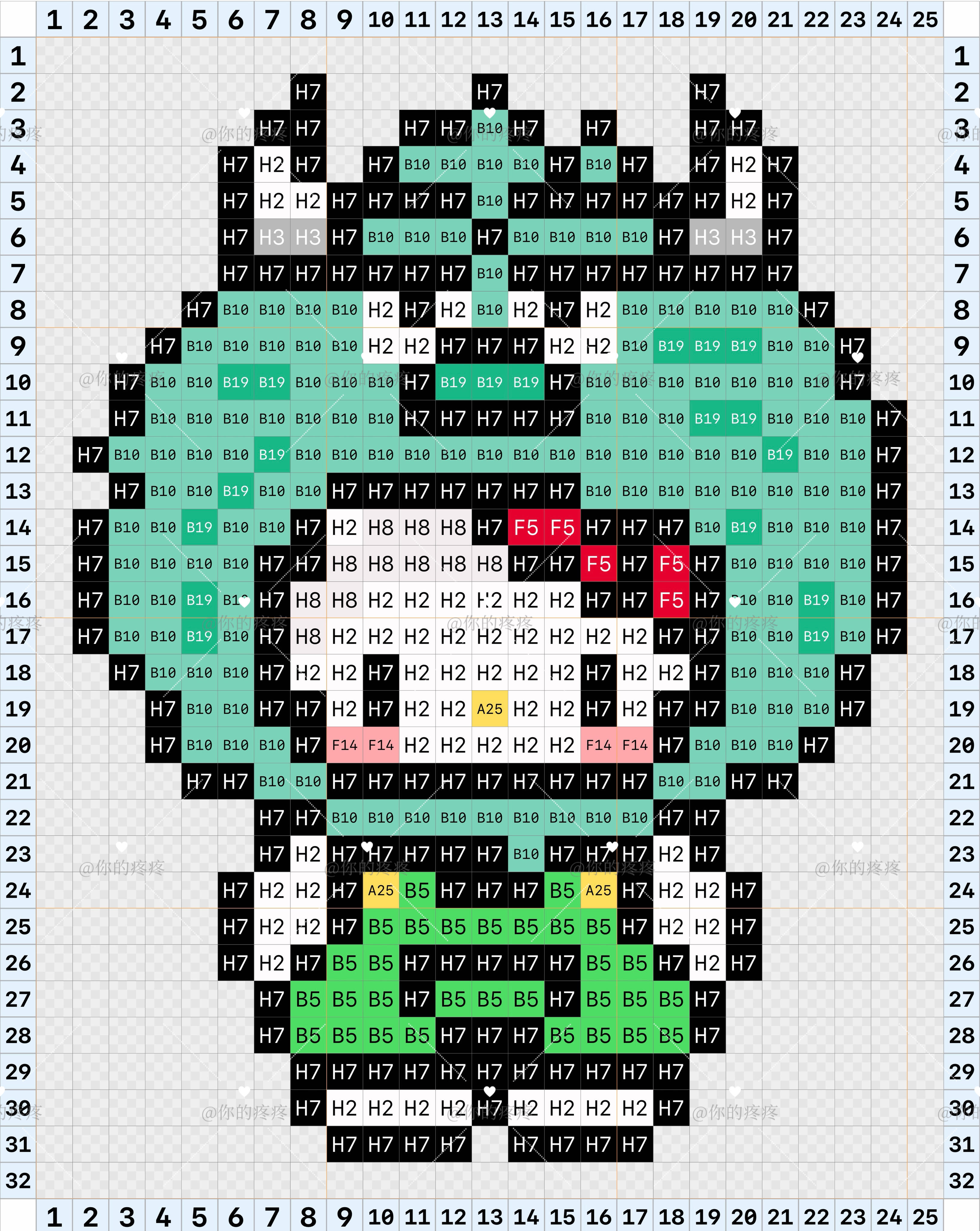 hellokitty拼豆图纸可自取第190张,简单又好看,可保存 hellokitty拼豆图纸可自取第190张,简单又好看,可保存