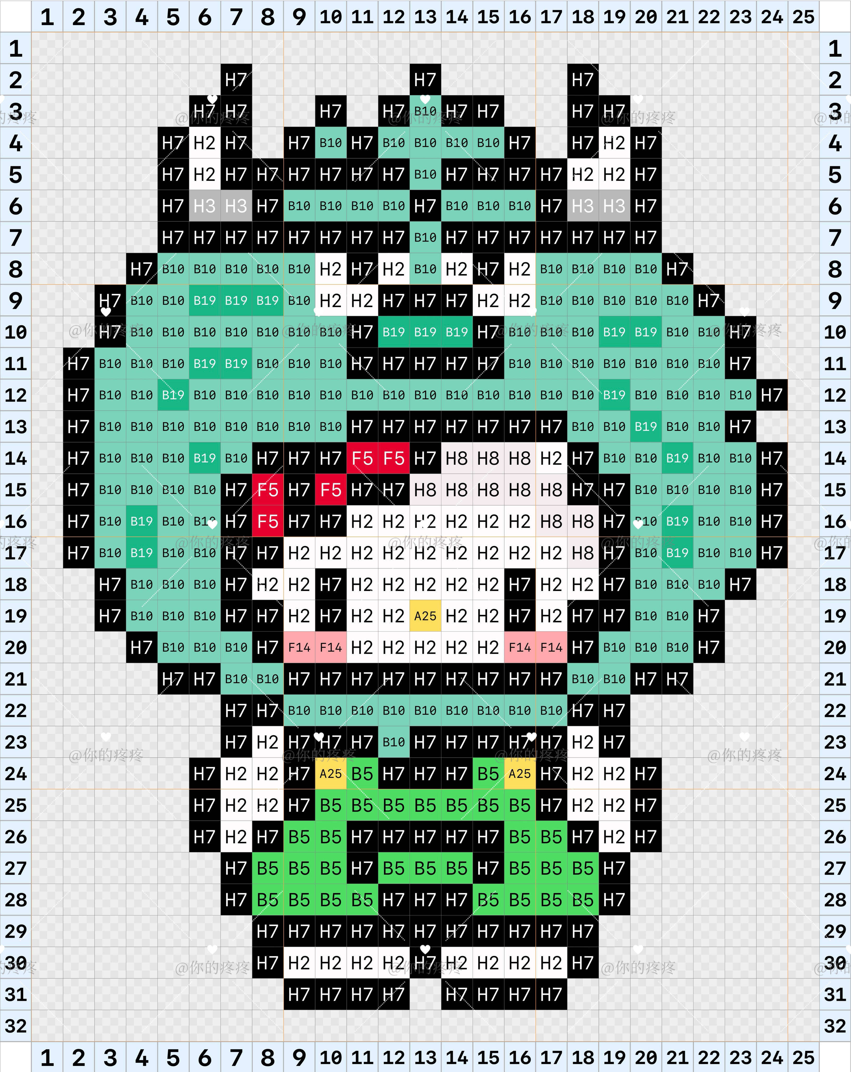 hellokitty拼豆图纸可自取第191张,简单又好看,可保存 hellokitty拼豆图纸可自取第191张,简单又好看,可保存