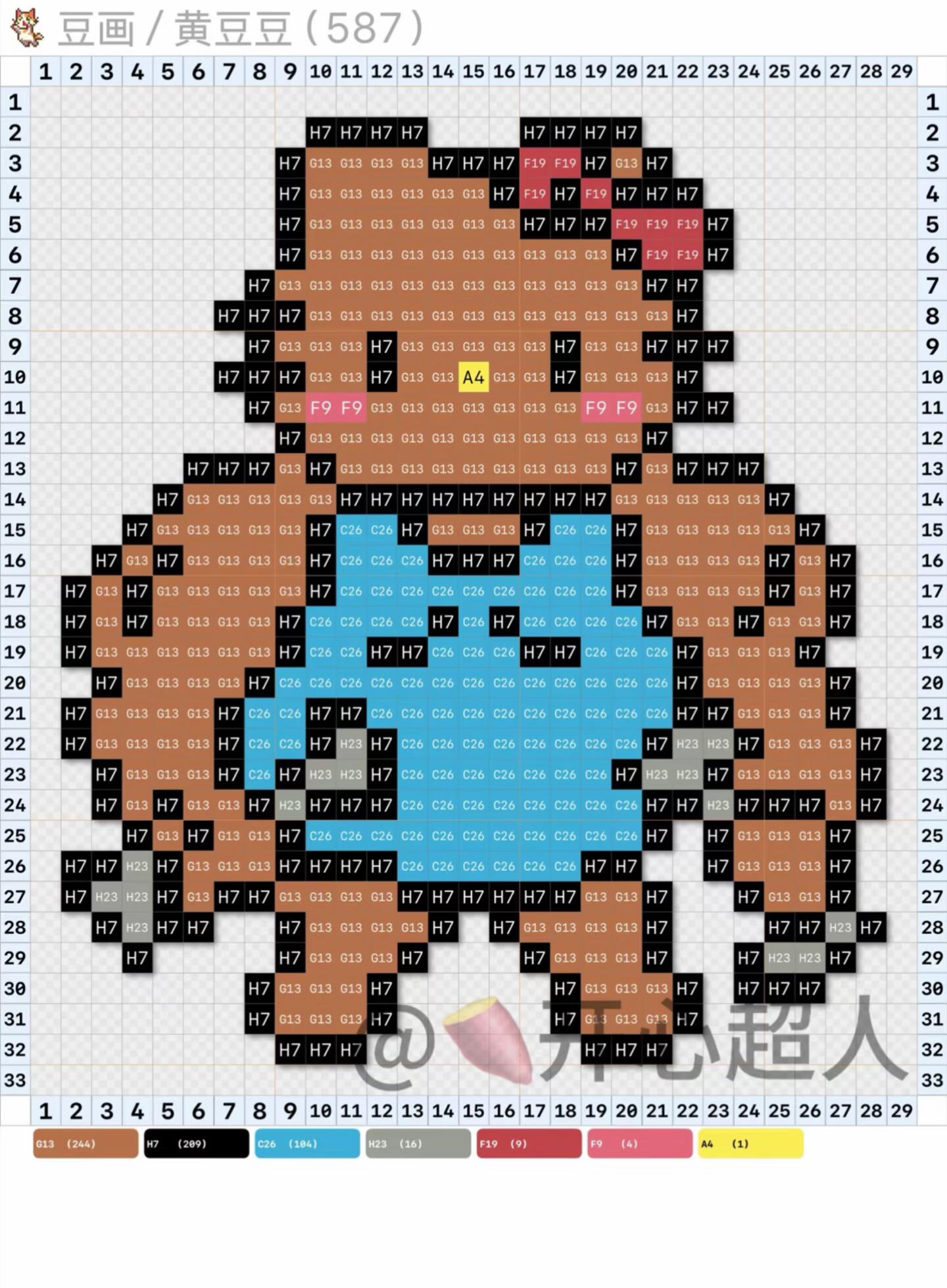 hellokitty拼豆图纸可自取第265张,简单又好看,可保存 hellokitty拼豆图纸可自取第265张,简单又好看,可保存