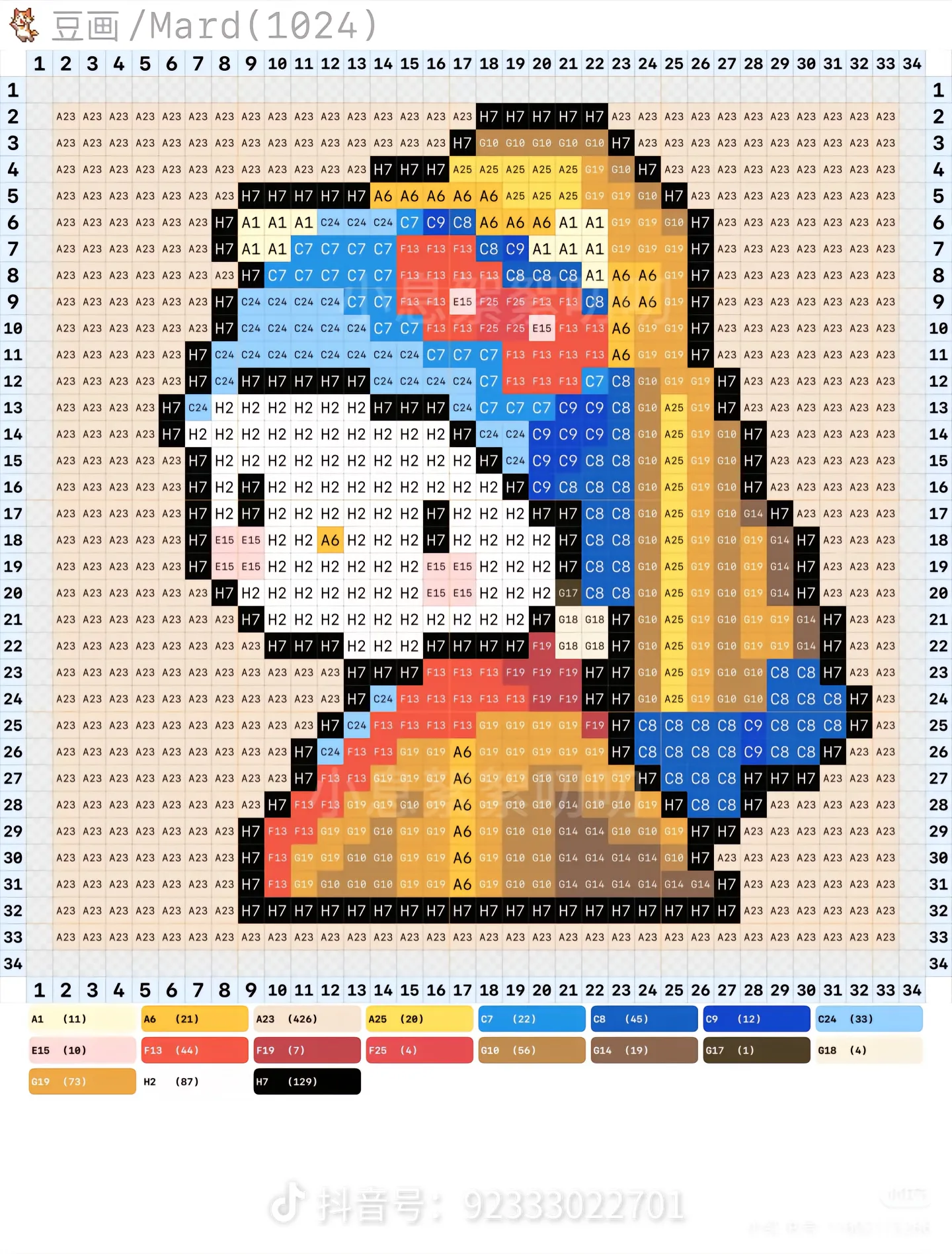 hellokitty拼豆图纸可自取第293张,简单又好看,可保存 hellokitty拼豆图纸可自取第293张,简单又好看,可保存